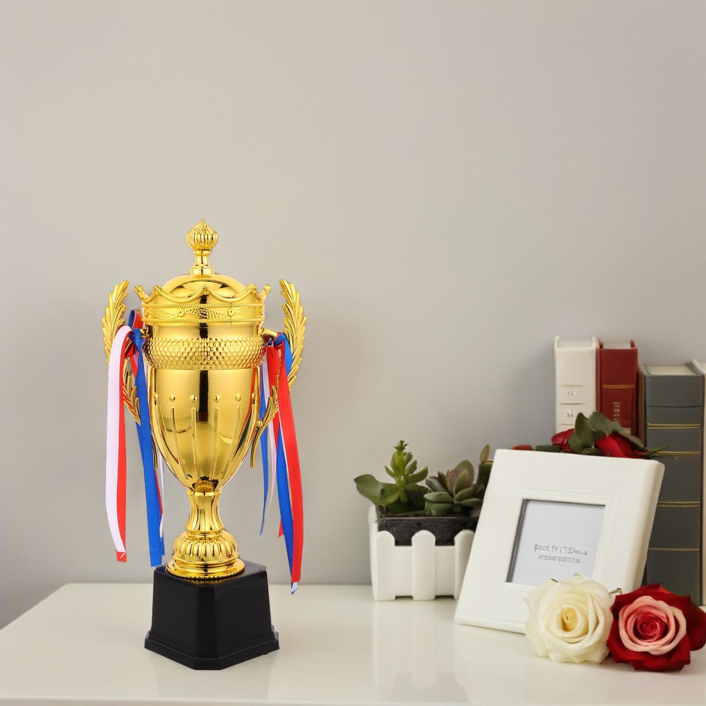 NUOBESTY Mini Metal Trophy Award Cup Gold Trophy for Kids Award for Students Classroom Rewards for Sports Competitions Prizes Birthday Party Favors 14.56 X 6.29 X 3.54 in