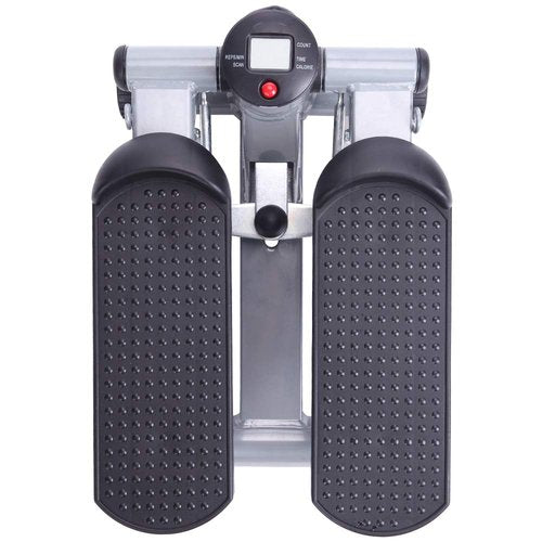 UDeuxff Mini Stair Stepper with Resistance Bands, Hydraulic Exercise Stepper for Home Fitness, 220LBS Capacity, LCD Monitor for Workout Tracking