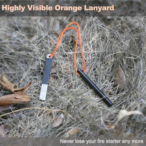 4-Inch Waterproof Ferro Rod Fire Starter for Camping Survival Bushcraft