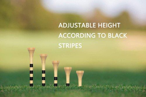 Zivisk Wooden Golf Tees 2-3/4" 100 Count 70mm Natural Color