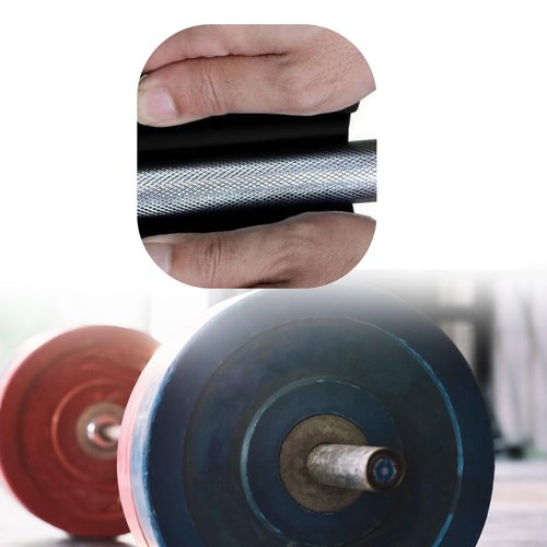 WAGHAVEN 1 Pair Arm Training Rod Grips Barbell Hand Grips Strengthener Weightlifting Rod Grip Dumbbell Resin Grip Barbell (Black, M)