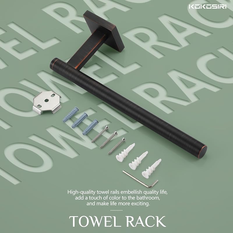 Oil Rubbed Bronze Towel Bar - Wall Mount Hand Towel Holder, Stainless Steel