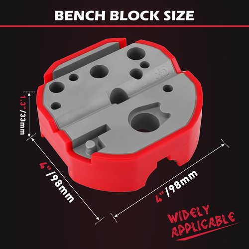 SEDY Universal Bench Block with Non-Marring, Magnetic Bench Block Armorers with Multi-Hole Slip-Resistant for Maintenance
