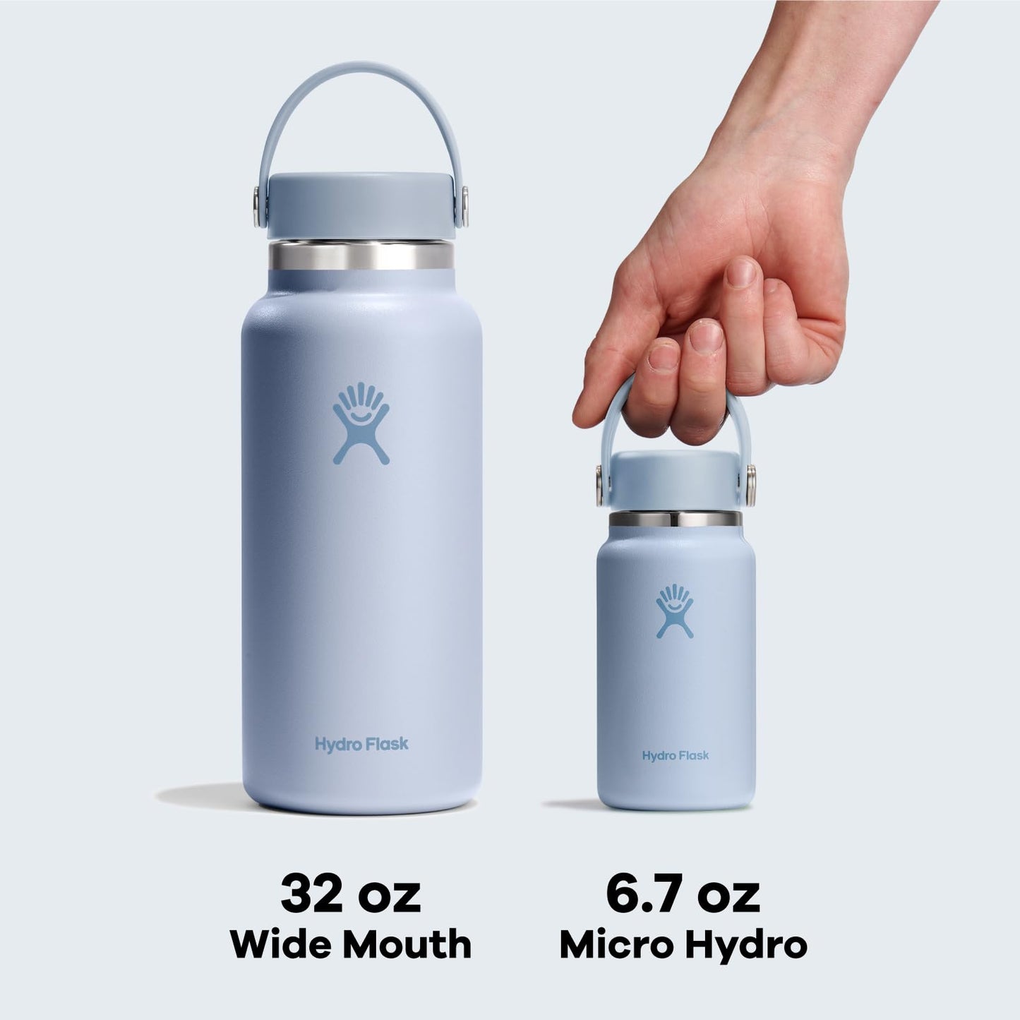 Hydro Flask Micro Bottle - Insulated Mini Leak Proof Flask for Purse or Pocket in 6.7 Oz Reef Pink