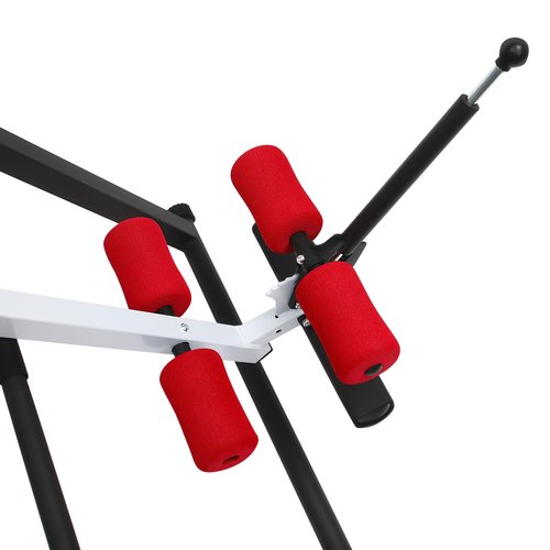 YDOOLNG Inversion Table, 330lbs Foldable Inversion Table Back with Adjustable Protective Belt&Ankle Holders Polar Aurora Heavy Duty Gravity Inversion Table for Pain Therapy Training (Black&Red)