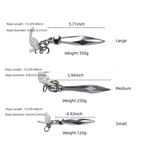 HXRROO Rope Dart with Round Head, Martial Arts Training Equipment, M