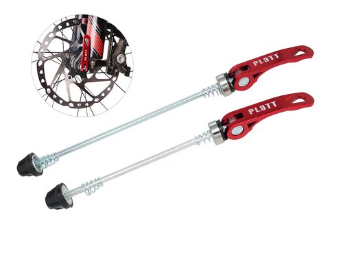 PLATT Bike Wheel Hub Skewers MTB Quick Release Skewers Front and Rear Axle Fit for Road Bike,Mountain Bike,BMX (Red,1Pair)…
