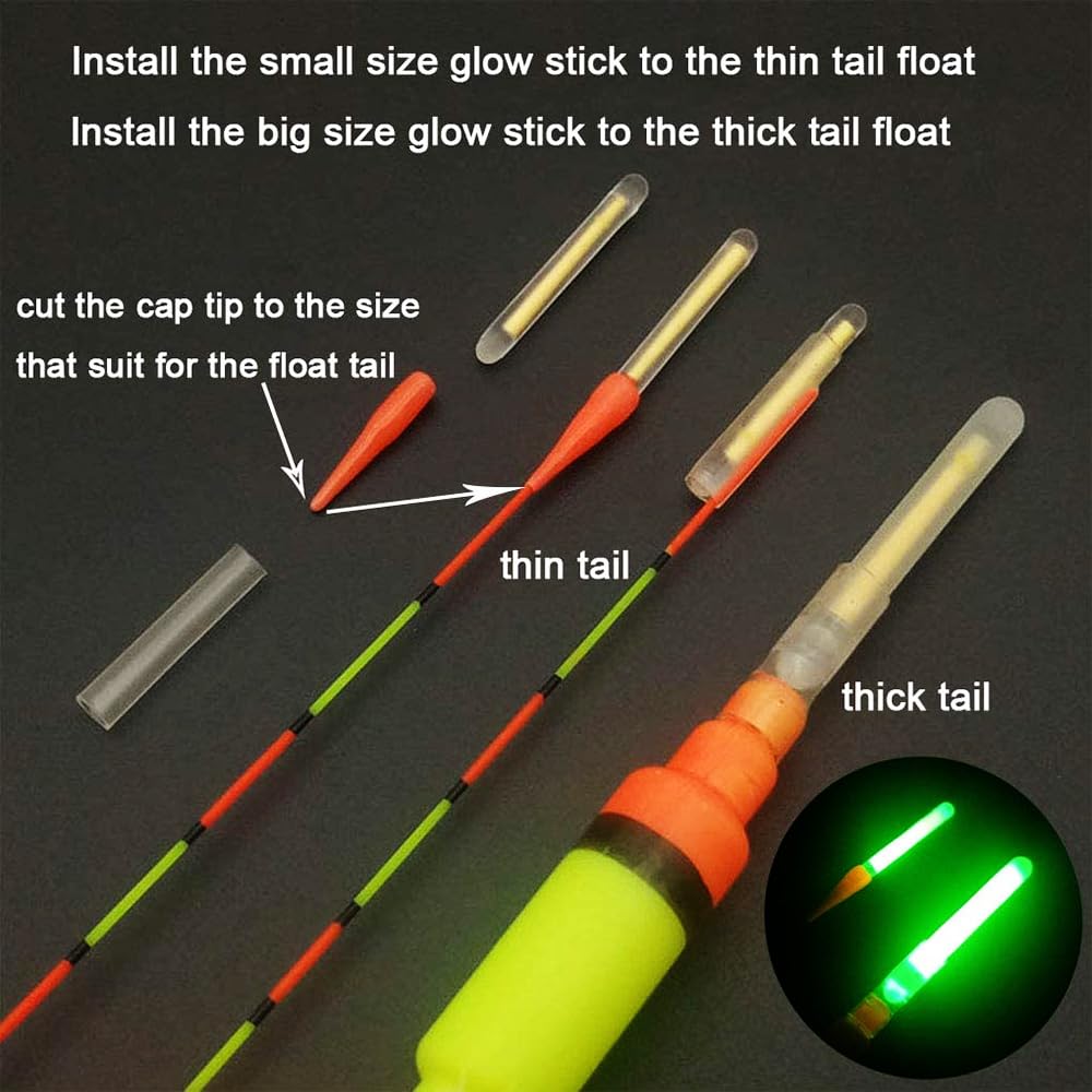 10PCS Luminous Fishing Float Glow Stick Fishing Rod Light Practical Night Fishes Artifact Glow Rods Fish Tackle,4.5x37mm