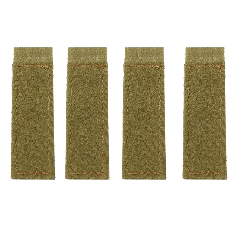 Molle Strips for Attaching Tactical ID Patches - 3-Inch High, 4-Count Tan