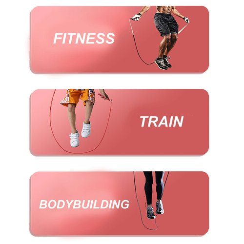 Speed Jump Rope - 360° Swivel Ball Bearing - Adjustable steel coated skipping rope- Aluminum Anti Skipping Handle -Fitness Training Boxing Sports Exercises -suitable for kids and adults(Black)