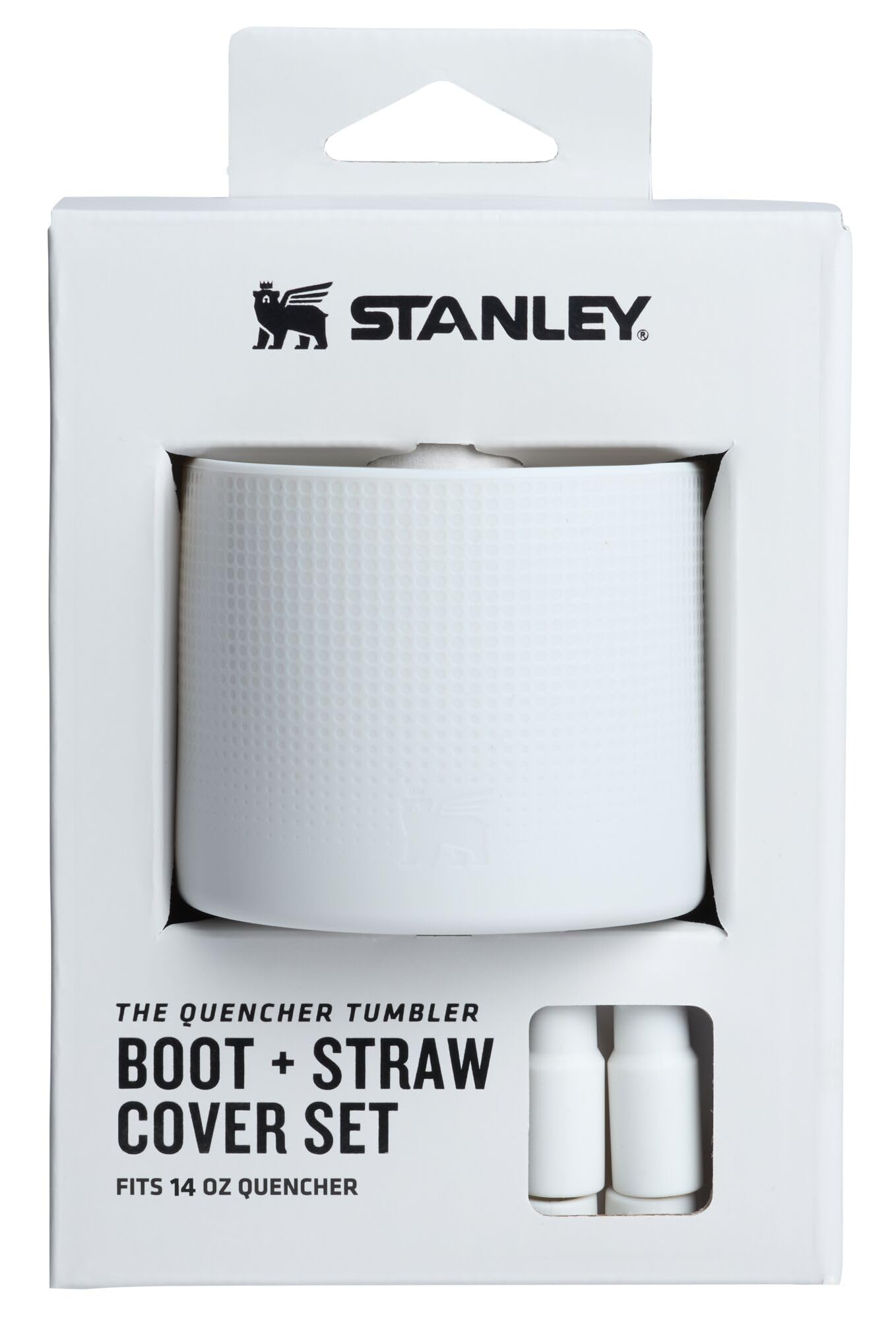 STANLEY Quencher Boot and Straw Cover Cap | Anti-Slip Silicone Protector for 14 oz Tumbler with Handle | Accessory Set for Stainless Steel Drinking Cup | BPA-Free | Pale Stone