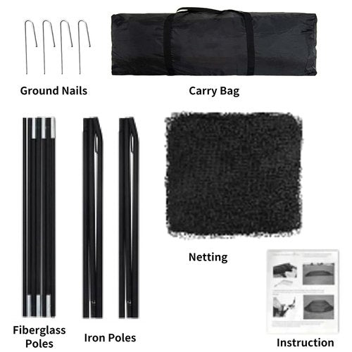 Doublehorse Baseball Batting Cage 13 X 10 X 8 FT Softball Training Batting Net for Backyard and Indoor Quick Assembly Hitting Net Cage for Practice with Portable Design
