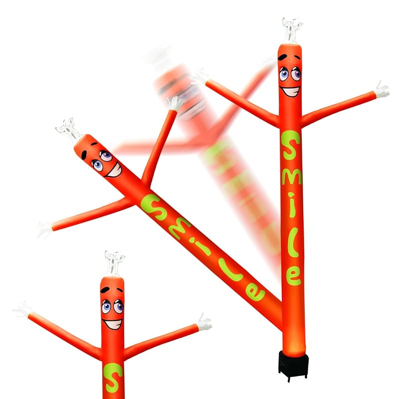 8ft Inflatable Air Waving Tube Dancer with Blower - Smile Puppet (Variation: Smile Puppet) for Parties & Events