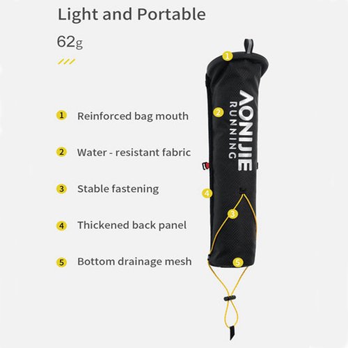 AONIJIE Trekking Pole Pouch Waterproof Hiking Poles Storage Bag for Backpacks & Running Vests Lightweight (25-White, One Size)