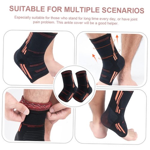 ORFOFE Ankle Protective Cover 1 Pair of Anti-wear Ankle Sleeves for Sports Breathable and Comfortable Design