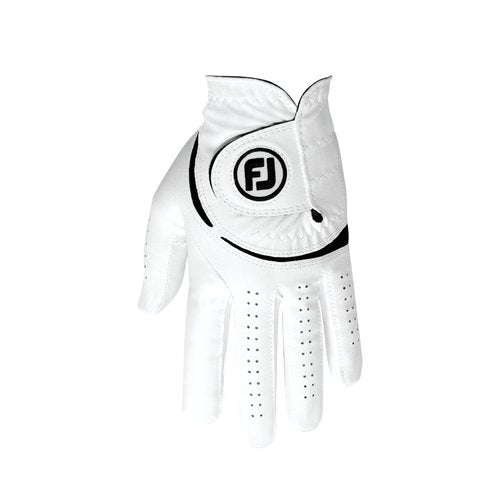 FootJoy Men's WeatherSof Golf Glove, White, Medium/Large, Worn on Left Hand