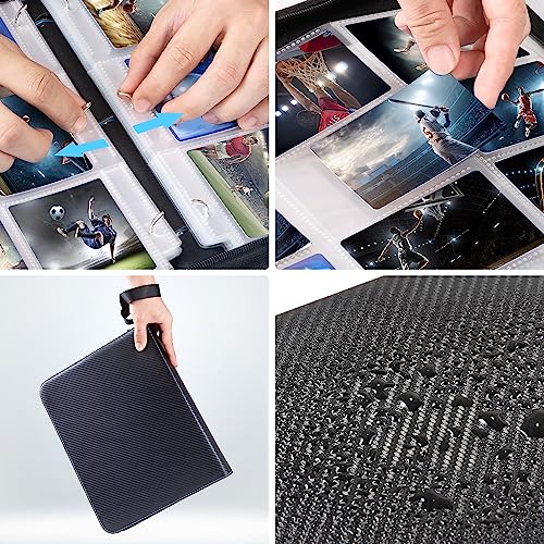 WOT I Trading Card Binder 900 Pockets Black Zipper Card Holder Organizer
