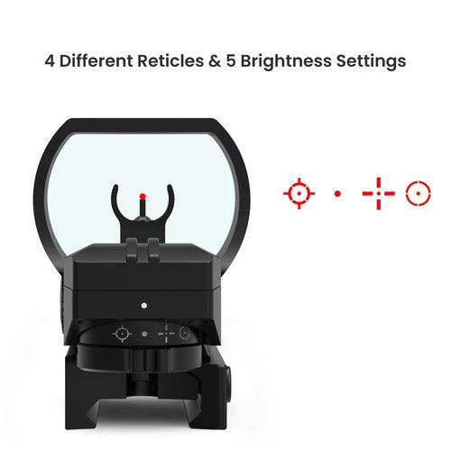 Feyachi M37/ M57 1.5X - 5X Red Dot Magnifier with RS-30 Reflex Sight Combo, Multiple Reticle System Red Dot Sight & Magnifier Combo Built-in Flip Mount