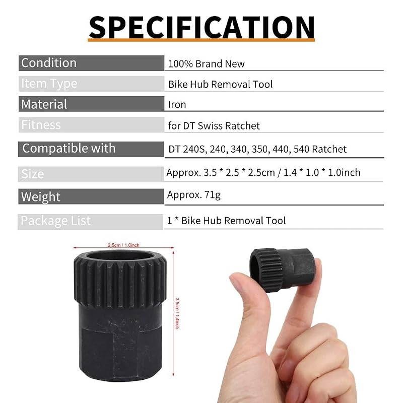 Rear Hub Lock Ring Tool – Chromium Vanadium Steel for DT Swiss DT Hubs