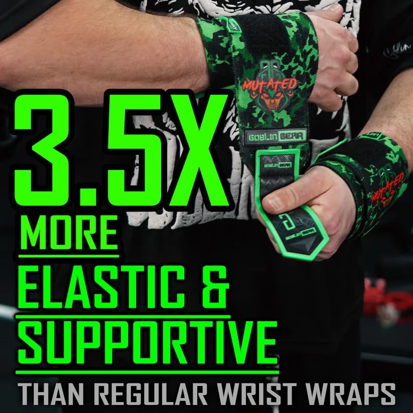 26" Super Heavy-Duty Wrist Wraps for Weightlifting | 3.5X Maximum Wrist Support for Powerlifting & Gym | Weight Lifting Wrist Wraps for Bodybuilding & Joint Support | Wrist Braces for Men & Women