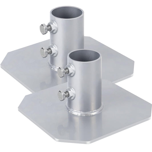 2 Pack Stationary Dock Bottom Pad,Stationary Dock Base Plate,Floating Dock Brackets Hardware for Foot Post Pipe Pole Leg,Support and Hold Docks & Prevent Sinking into Mud
