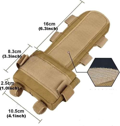 Tactical Helmet Battery Pouch Airsoft Helmet Counterweight Pouch Military Hunting Helmet Accessory (Tan)