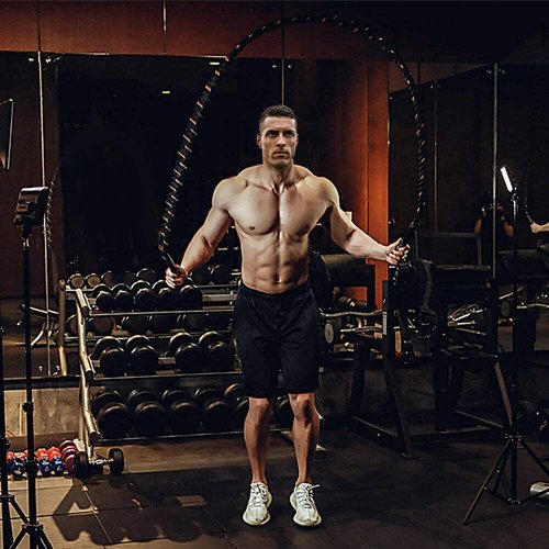 Heavy Jump Rope Skipping Rope Workout Battle Ropes for Men Women Total Body Workouts Power Training Improve Strength Building Muscle