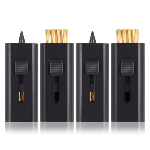 4Pcs Pocket Golf Club Brush Retractable Golf Wire Cleaner Brush Double-Sided Golfs Cleaning Brushes Tool Portable Golfs Club Bag Accessory for Men Women Golfer, Black