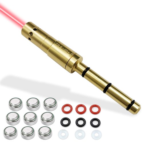BOOLIT EYE .22LR/223REM Special Laser Boresighter End Barrel Laser Bore Sight Accurately and Easy to Fit Revolvers Pistols Rifle and Air Guns(.22LR/223REM)