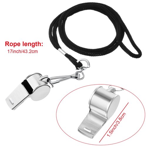 SATINIOR Men's Official Uniform Black and White Stripe Pro-Style Neck Referee Shirt, Officiating Umpire Jersey and Stainless Steel Whistle with Lanyard for Halloween Basketball Football Soccer(XL)