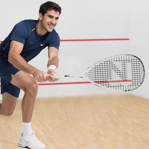 BatZoom Beginner Squash Racket – Lightweight & Durable Training Racquet for Adults & Junior, Pre-Strung with Comfortable Grip & Shock Absorption - Includes Carrying Bag