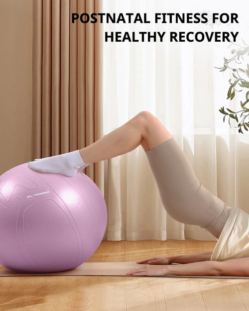 Trideer Pregnancy Yoga Ball – 1.7mm Extra Thick for Labor & Maternity, 440LB Anti-Burst, Non-Slip Stability – Includes Exercise Guide & Baby Memory Book