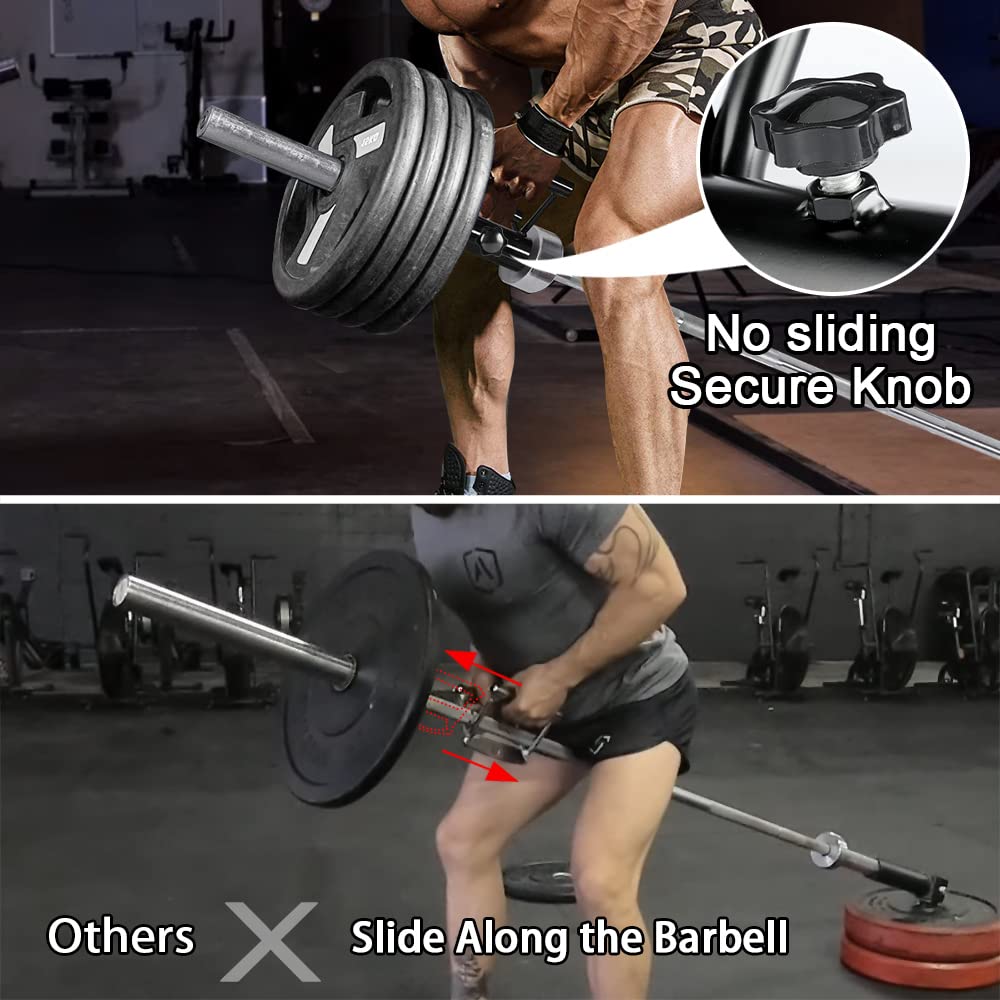 BRTGYM Landmine Handle T Bar Row Attachment for 2" Olympic Barbell, Solid Steel Black Powder-Coated, Ideal for Back Training