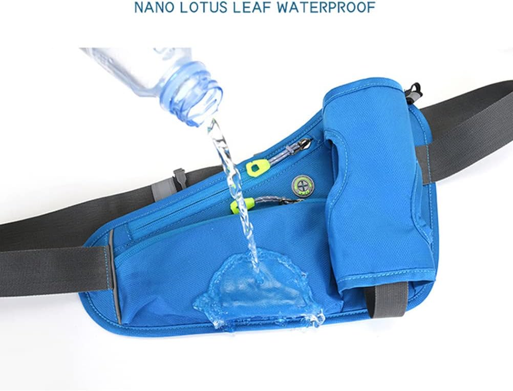 Hydration Running Belt with Bottle, Fanny Pack with Water Bottle Holder Unisex Sport Pouch Belt for Fitness Jogging Hiking Travel