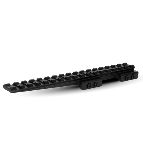 Monstrum Shrapnel Extended Picatinny Riser Mount with Recoil Stop Base | 17 Slot 7 inch Extra Long | Low Profile