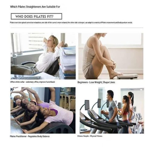 Generic Pilates Spinal Corrector, Curve Yoga Assistive Device, Multi-Functional Spine Aligner for Fitness, Pilates Personal Training (Pink)