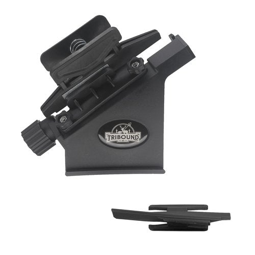 TRIBOUND Archery Fletching Jig with Straight and Right Helix Clamps, Arrow Feather Sticker Kit for DIY Repair (Black)