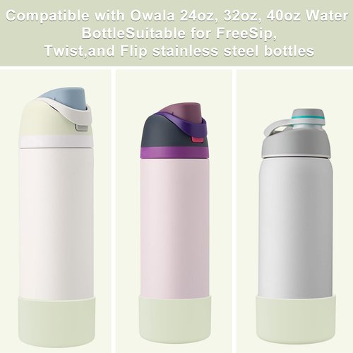 Affute Silicone Boot for Owala Water Bottle 32 oz, Anti-Slip Protective Sleeve for FreeSip/Twist/Flip Water Bottles, BPA Free, Bottom Bumper Cover Protects Water Bottles from Scratches(Iced Breeze)