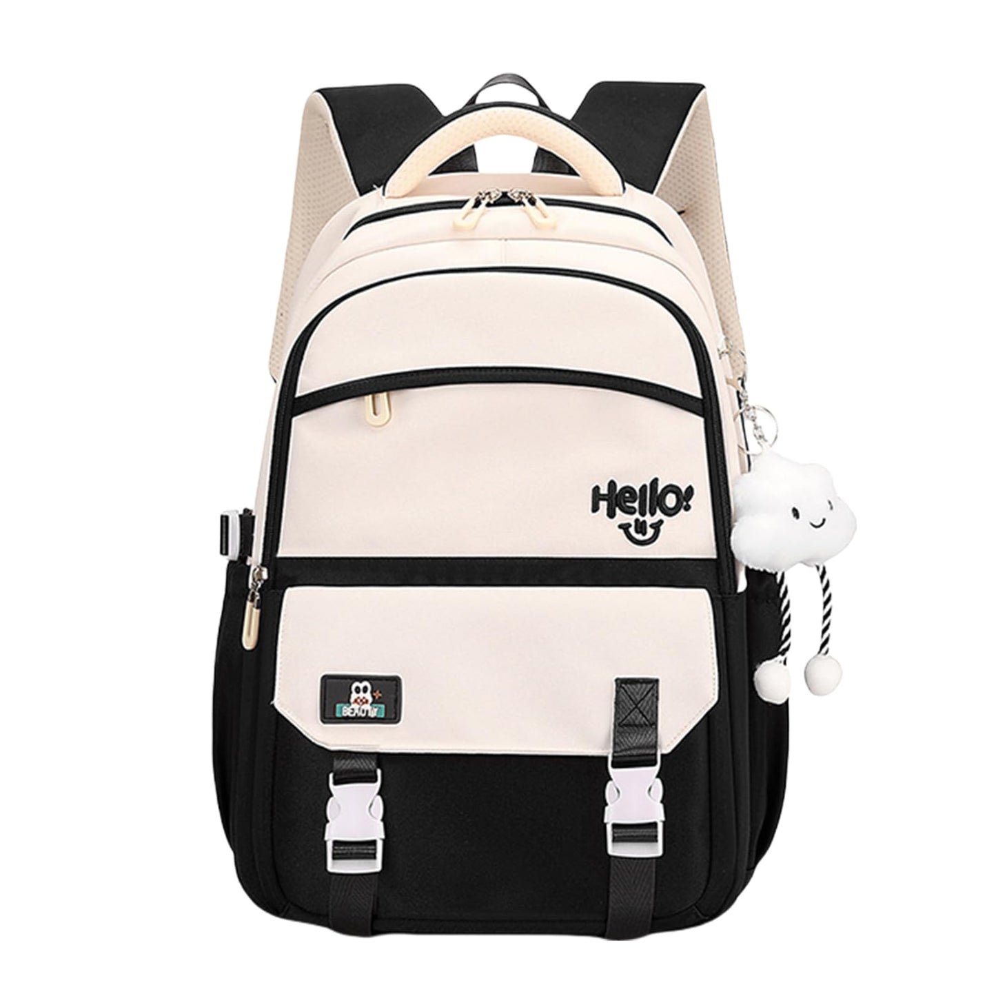 Y2K Aesthetic Backpack for Women Kawaii Preppy Travel Laptop Backpacks for College Cute Large Waterproof Daypack (Black)