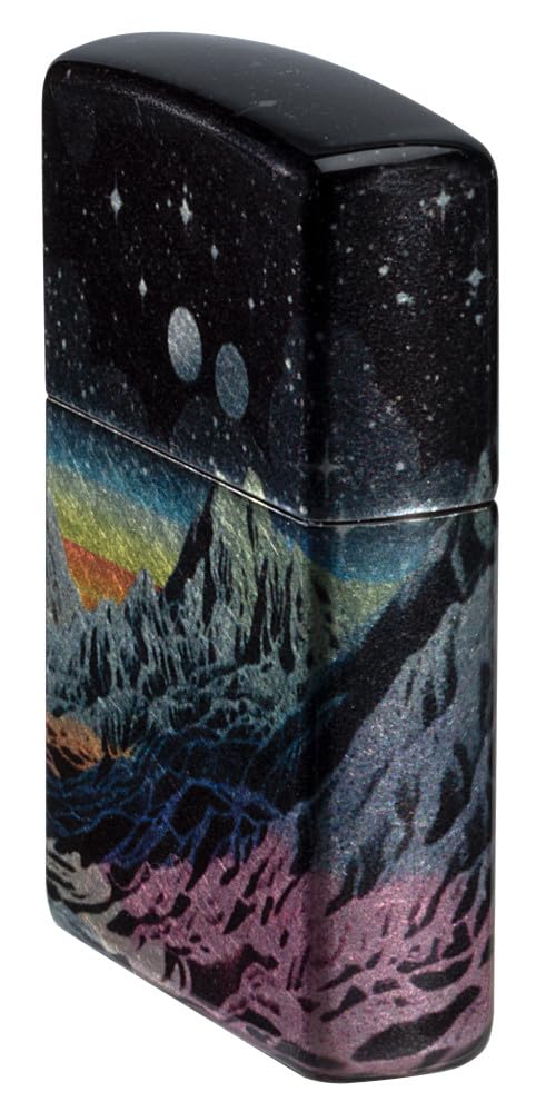 Chrome Space in Color Zippo Lighter - Space Lighters Variation