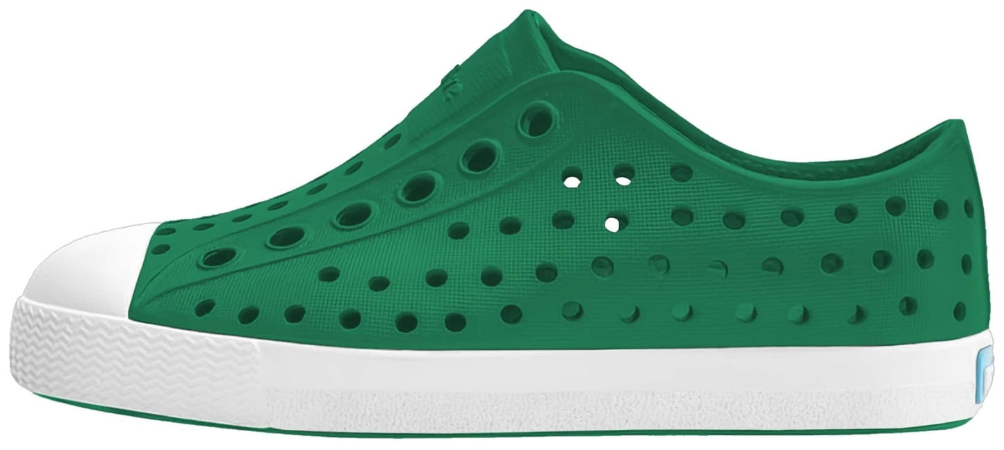 Native Shoes Unisex-Kids Jefferson Sneakers, Hunter Green/Shell White, 12 Little Kid