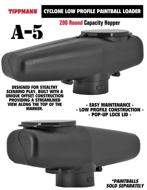 Maddog Tippmann A-5 Titanium HPA Paintball Gun Marker Starter Package - Black