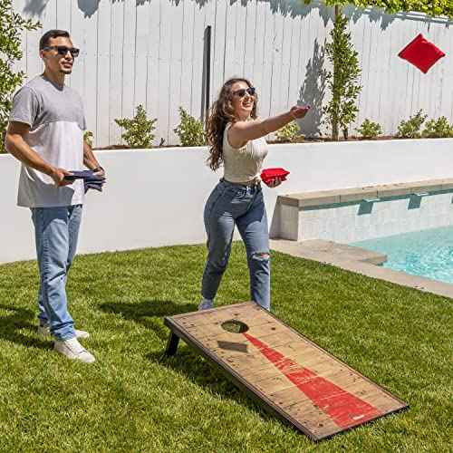 GoSports Portable Cornhole Sets, 8 Styles ? Choose 4 x 2 ft or 3 x 2 ft - Boards Include 8 Bean Bags, Travel Case, and Game Rules