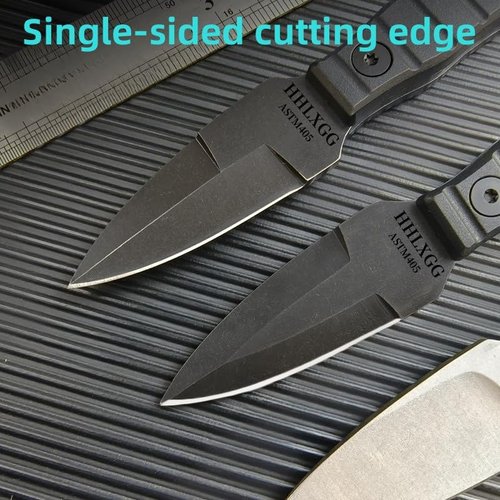 CrazyGorilla Tactical Fixed Blade Knife with Sheath, 6.57 inch Length, Single-Edge