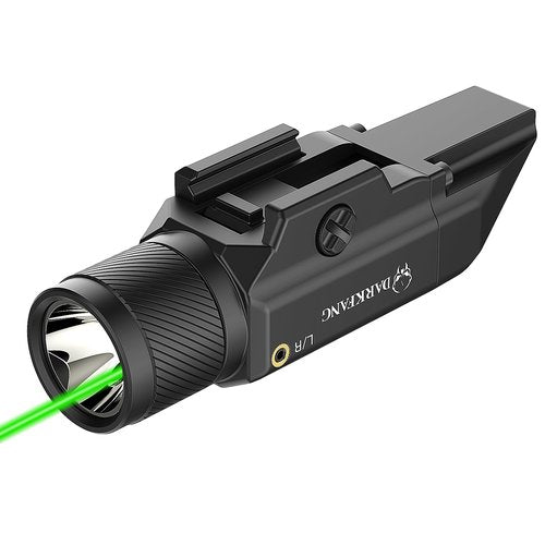 DARKFANG Compact Green Laser Light Combo 1500 Lumen for Shotgun/Rifle Light with Momentary/Strobe Function for 1913 Picatinny Rail