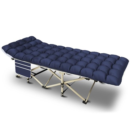 YELLOW JACKET Camping Cot with Mattress for Adults, Folding Sleeping Cot 600lbs Max Load, Portable Camping Cot with Carry Bag, 28" Wide Cot for Camping, Home,Office,Travel (Blue)
