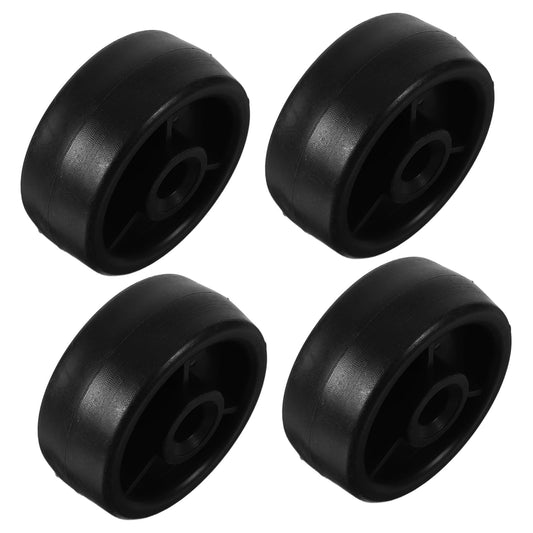 JUMPLAWN 4pcs Heavy Duty Plastic Caster Wheels Fitness Equipment Roller Accessory for Treadmill Exercise Bike Home Gym Universal Replacement Parts
