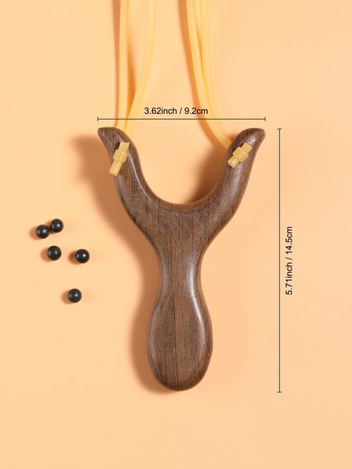 Slingshot with 100 Clay Balls, Adult & Youth Sling Shot Set with 2 Rubber Bands, Comfort Grip Handle for Target Practice