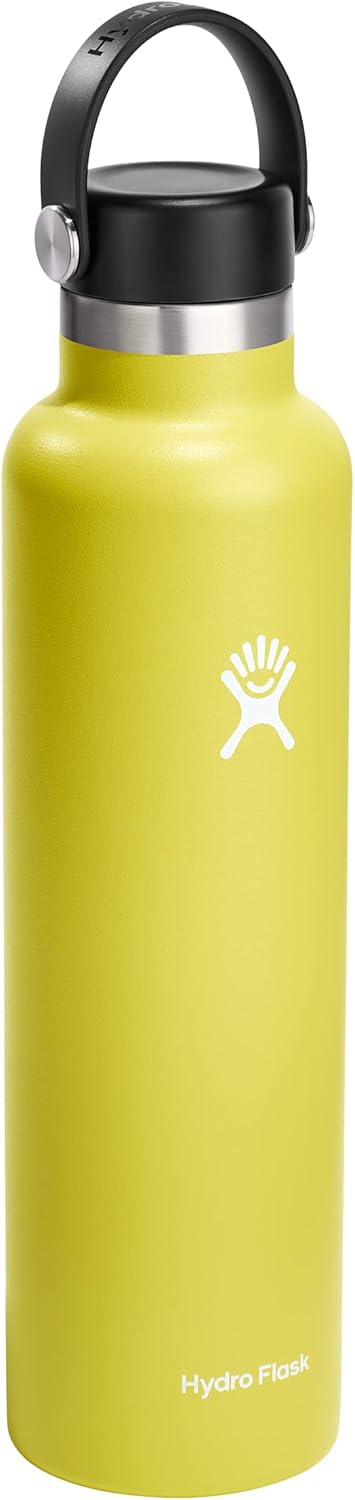 Hydro Flask Water Bottle - Insulated Stainless Steel - Non Spill, Leakproof in 24 Oz White