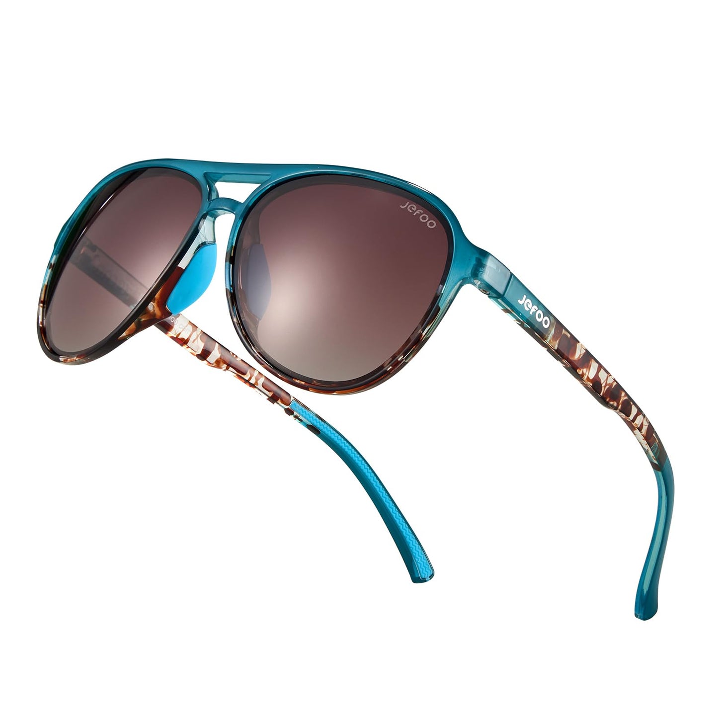 Jefoo Polarized Aviator Sunglasses for Women Men Retro Trendy Sports Sunglasses for Outdoor UV400 Protection
